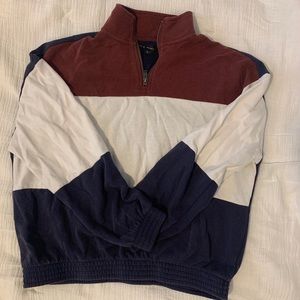 LA Hearts cropped quarter zip